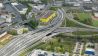3D-Grafik des neuen Autobahndreiecks Neukölln mit Tunnel (Quelle: Senatsverwaltung)