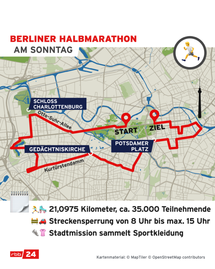 Karte Halbmarahton Berlin 2024 (Quelle: rbb|24)
