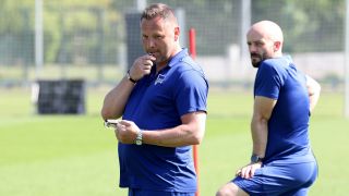 Hertha-Trainer Pal Dardai (l.) und Co-Trainer Admir Hamzagic (imago images/Nordphoto)
