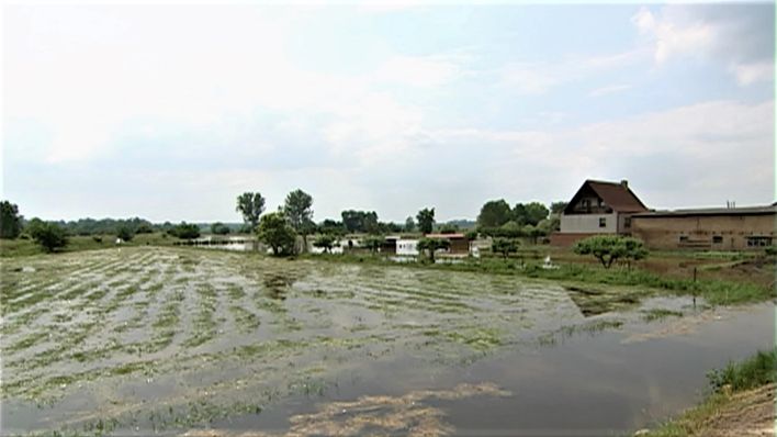 Überflutungen nach Starkregen in Prenzlau