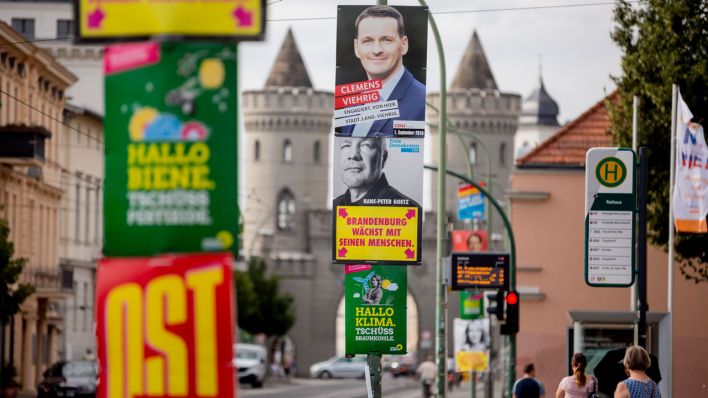 Potsdam: Wahlplakate zur Landtagswahl in Brandenburg