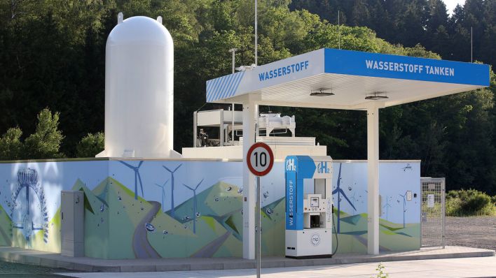 Eine Wasserstoff-Tankstelle. (Bild: imago/Rene Traut)