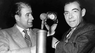 Hans-Joachim Kulenkampff (l) und Peter Frankenfeld (Foto vom 30.11.1952). (Bild: dpa)