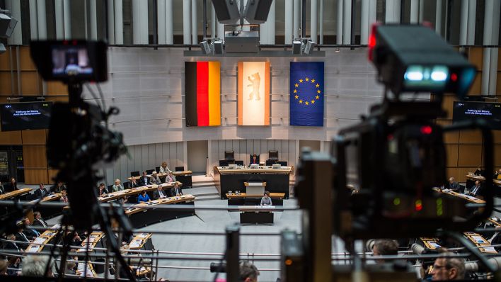 Erste Sitzung des Berliner Abgeordnetenhauses (Quelle: Sophia Kembowski/dpa)