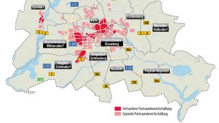 Übersichtskarte der Parkraumbewirtschaftung in Berlin vom Juni 2014 (Quelle: Senatsverwaltung für Stadtentwicklung)