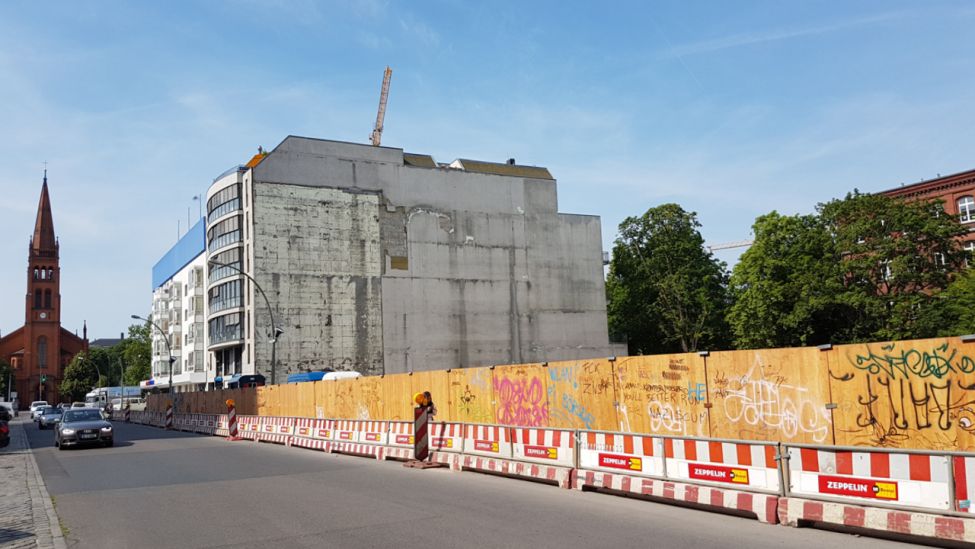 Baustelle des Wohnungsprojektes "G40" in der Genthiner Straße 40 in Berlin-Mitte, am 20.06.17 (Quelle: rbb|24 / Schneider).