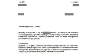 Überlastungsanzeige des Berliner Kommissariatsleiters LKA 541 vom 12.10.2015 (Quelle: rbb/Berliner Morgenpost)