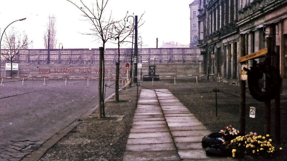 Blick in die Berner Straße im Jahr 1964 (Quelle: Stiftung Berliner Mauer/Joachim Freese)