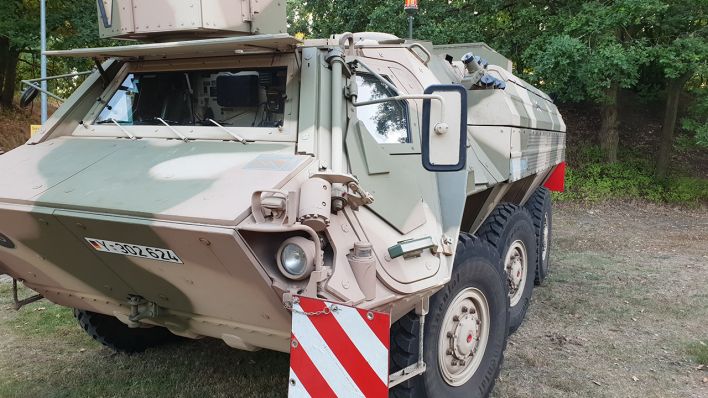 Bundeswehr-Transportpanzer vom Typ Fuchs (Quelle: rbb/Sebastian Schiller)