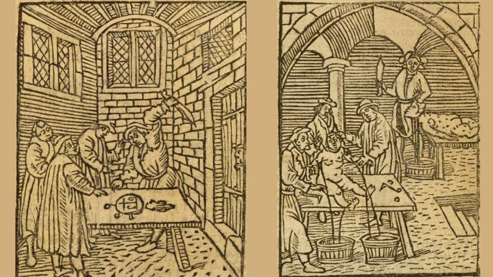 Die Anklage im Hostienschändungsprozess 1510 (Quelle: Summarius, 1511, Stadtgeschichtliches Museum Spandau)
