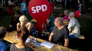 SPD Wahlkampf in Brandenburg (Quelle: dpa/Christoph Soeder)