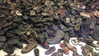 Schuhe von Häftlingen im KZ Auschwitz, Januar 2019 (Quelle: rbb/Maria Ossowski)