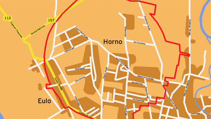 Sperrkreis in Horno (Quelle: Stadtverwaltung Forst/Grafik: rbb)