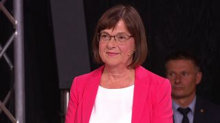 Ursula Nonnemacher von Bündnis 90/ Die Grünen in der Wahlarena des rbb (Quelle: rbb)
