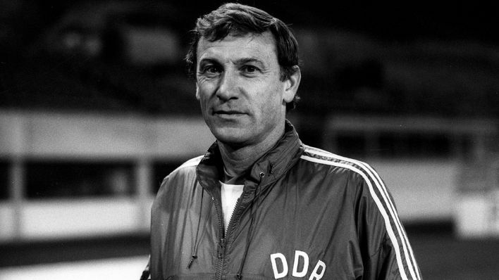 Eduard Geyer als Trainer der DDR-Nationalmannschaft. Quelle: imago images/Sportfoto Rudel