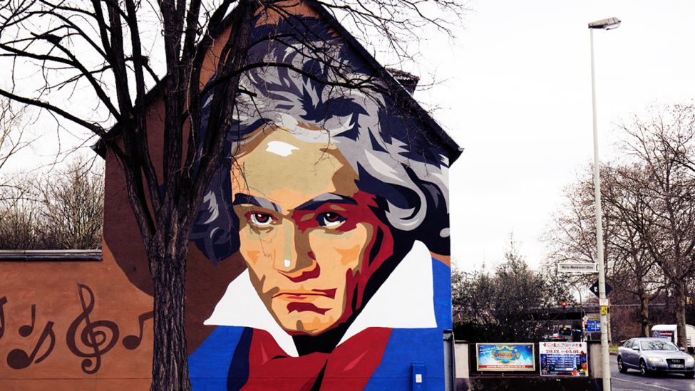 Symbolbild: Beethoven-Graffiti (Quelle: dpa/Baumgarten)