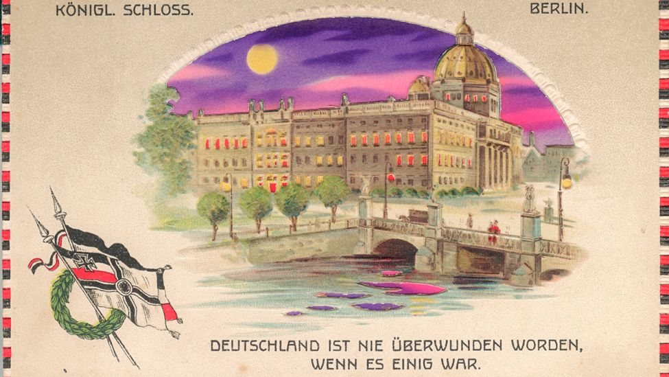 Propagandapostkarte 1915, Berlin-Mitte, Berliner Schloss (Stadtschloss) (Quelle: dpa)