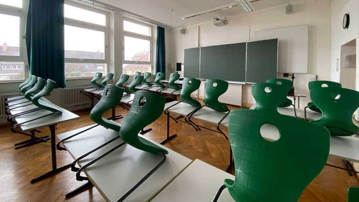 Leeres Klassenzimmer (Bild: imago images/Michael Weber)