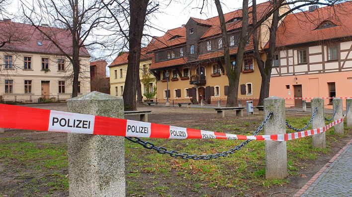 Der Klosterplatz am Puschkinpark in Cottbus, vermutlicher Tatort und Platz, an dem der Schwerverletzte am 01.03.2020 starb. (Quelle: rbb/Thomas Krügger)