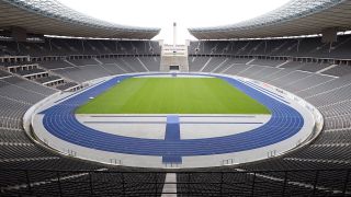Das leere Olympiastadion in Berlin (Quelle: imago images/Nordphoto)
