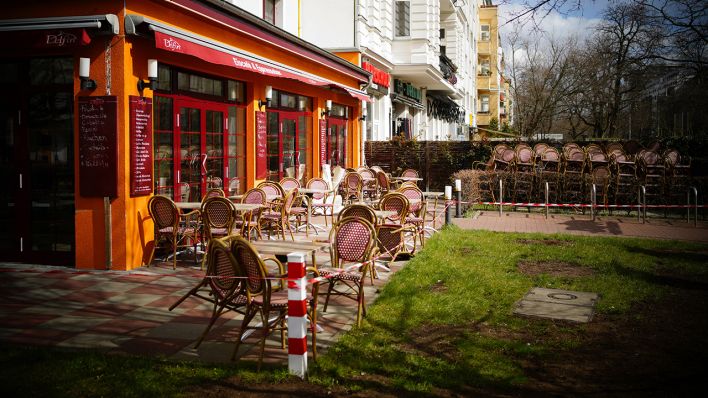 Symbolbild - Ein Restaurant in Kreuzberg ist wegen Corona geschlossen (Bild: imago-images/Stefan Zeitz)