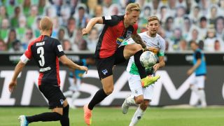Arne Maier, Hertha BSC Berlin, am 27.06.2020 im Spiel gegen Borussia Moenchengladbach. (Quelle: imago images/Johannes Kruck)