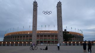 Das Olympiastadion während des DFB-Pokalfinals 2020. Quelle: rbb/Dobers