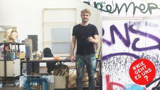 Der Kunststudent Felix Becker in seinem Atelier (Quelle: Privat)