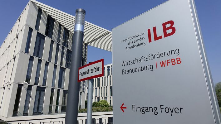 Die ILB, Investitionsbank des Landes Brandenburg in der Babelsberger Straße in Potsdam (Bild: dpa/Sascha Steinach)