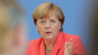 Archivbild: Bundeskanzlerin Angela Merkel (CDU) äußert sich während der Bundespressekonferenz zu aktuellen Themen der Innen- und Außenpolitik. Unter anderem sagte sie den Satz «Wir schaffen das.» in Bezug auf die nach Deuschland einreisenden Flüchtlinge. (Quelle: dpa/W. Kumm)