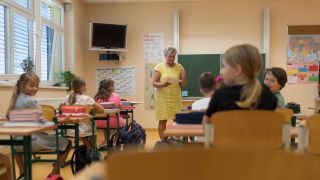 Deutschunterricht in der Puschkin-Grundschule in der Gemeinde Boitzenburger Land, Uckermark, am 21.08.20 (Quelle: rbb|24 / Schneider).