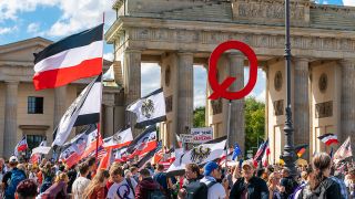 Demonstranten am 29.08.2020 in Berlin (Quelle: dpa/sulupress)