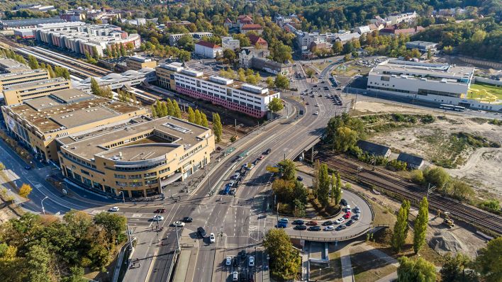 Ein Luftbild der Potsdamer Innenstadt (Bild: imago images/Rainer Weisflog)