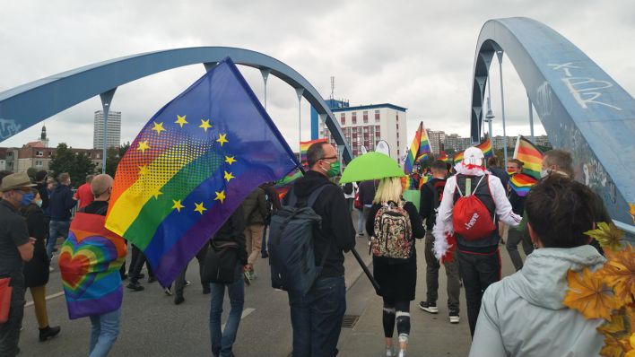 Pride zwischen Slubice und Frankfurt (Oder) (Quelle: Uta Schleiermacher)