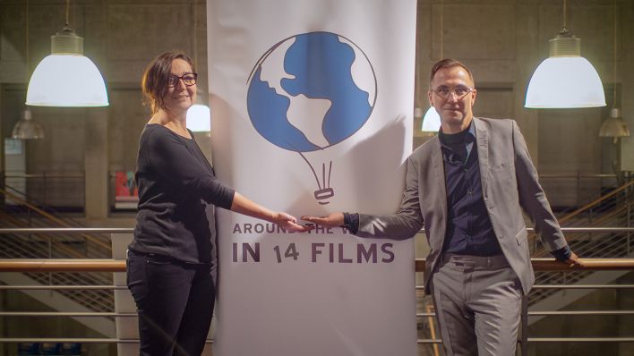 Around the World in 14 Films. Festivalleiter Susanne Bieger und Bernhard Karl. (Quelle: Philipp Beuter)