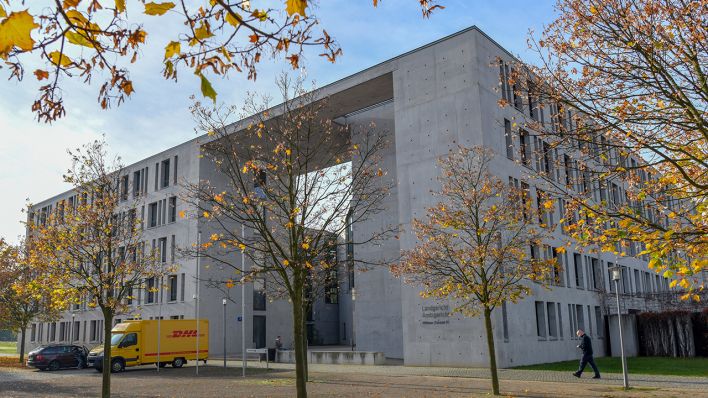 Symbolbild - Das Amts- und Landgerichtsgebäude in Frankfurt (Oder). (Bild: dpa/Patrick Pleul)