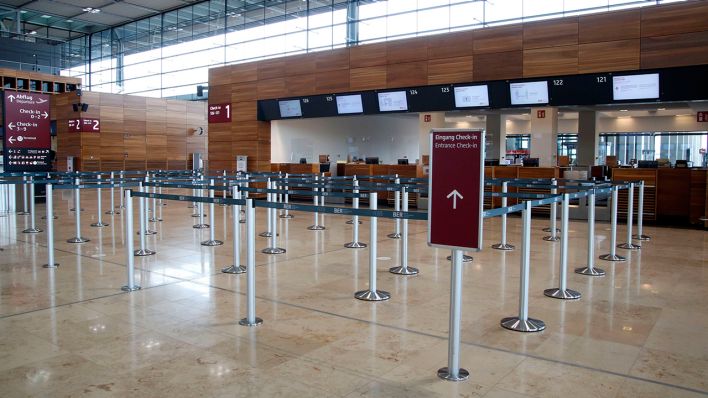 Der Flughafen Berlin-Brandenburg Willy Brandt ist am 14.11.2020, 14 Tage nach seiner Eröffnung und dem Corona-Teil-Lockdown, nicht ausgelastet. (Quelle: dpa/Anita Bugge)