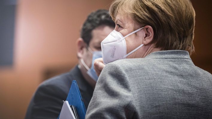 Bundeskanzlerin Angela Merkel während der wöchentlichne Kabinettssitzung der Bundesregierung am 13.01.2021 (Bild: imago images/Felix Zahn)