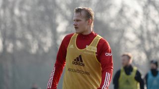 Joel Pohjanpalo, Spieler des 1. FC Union Berlin, während einer Trainingseinheit (Bild: imago images/Matthias K)