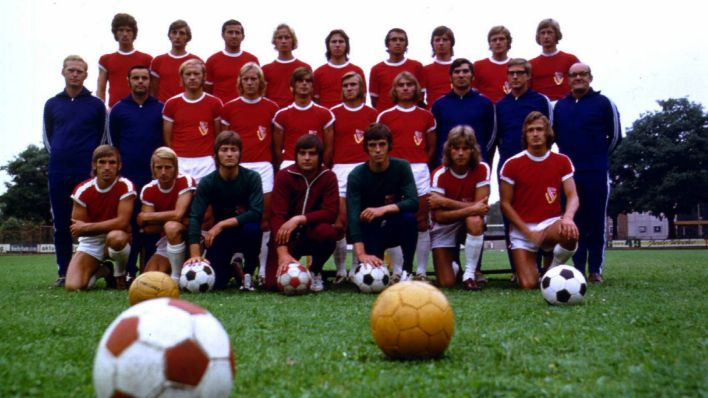Mannschaftsfoto der BSG Energie Cottbus 1978 (Quelle: imago/Schulze).