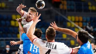 Deutschlands Handballer beim WM-Auftakt gegen Uruguay (imago images/Mathias Bergeld)