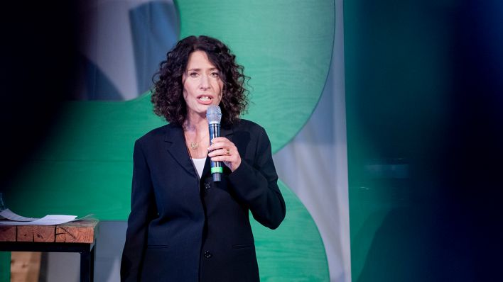 Bettina Jarasch, designierte Spitzenkandidatin der Berliner Grünen für die Abgeordnetenhauswahl (Quelle: dpa/Christoph Soeder)