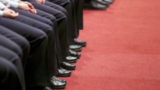 Künftige Polizeimeister und Kommissare (Quelle: dpa/Jan Woitas)