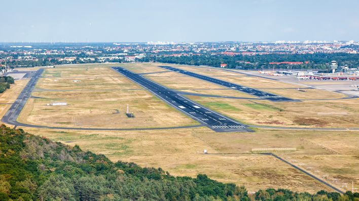 Luftbild: Flughafen Berlin Tegel TXL Airport am 19. August 2020. (Quelle: dpa/Markus Mainka)
