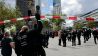 Polizisten sperren den Breitscheidplatz ab, nachdem sich 100 Teilnehmer einer Demonstration gegen die Corona-Politik zusammengefunden haben. (Quelle: dpa/Carsten Koall)