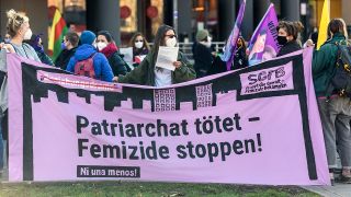 Demo zum Weltfrauentag (Quelle: dpa/Dwi Anoraganingrum)