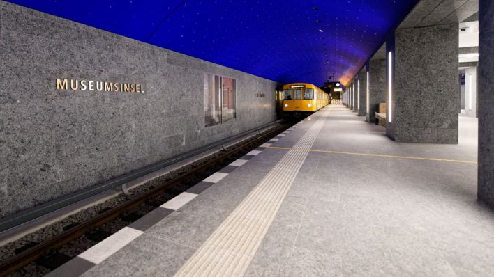 Der neue U-Bahnhof Museumsinsel in Berlin im Juli 2021. (Quelle: Reetz-Graudenz)