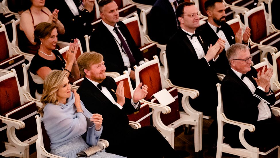 König Willem-Alexander und Königin Maxima am 06.07.2021 im Berliner Konzerthaus. (Quelle: dpa/Robin Utrecht)