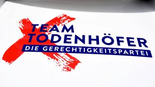 Das Logo der Partei "Team Todenhöfer - Die Gerechtigkeitsparte" (Bild: imago images/B. Lindenthaler)