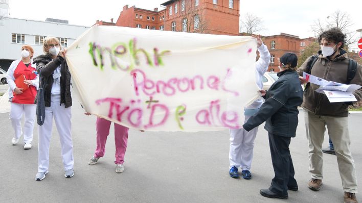 Protest vor dem Vivantes-Klinikum Spandau (Archiv)